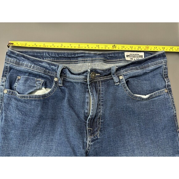 Buffalo David Bitton Jackson Jeans Mens 36x30.5 Straight Stretch Blue Denim - Picture 3 of 16